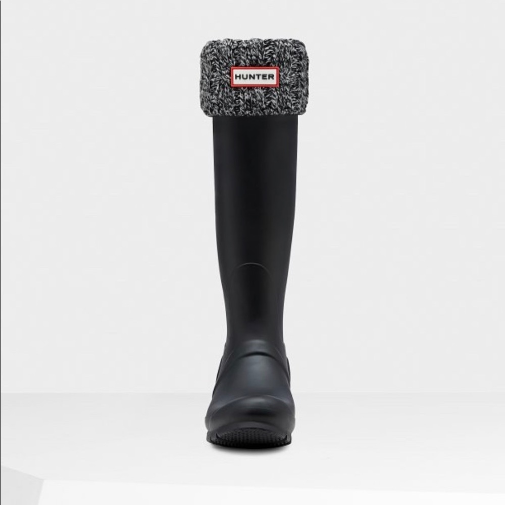 HUNTER Cable Knitted Cuff Tall Boot Socks